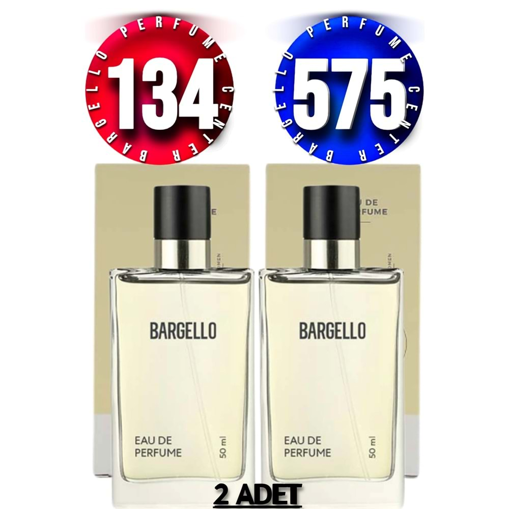 Bargello 134 Kadın Parfüm Oriental 50 Ml EDP + 575 Erkek Parfüm Woody 50 ML EDP 2 Adet Ürün