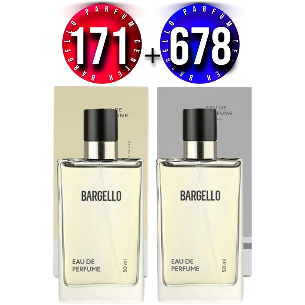 171 Kadın Parfüm Floral 50 Ml EDP + Bargello 678 Erkek Parfüm Woody 50 Ml EDP