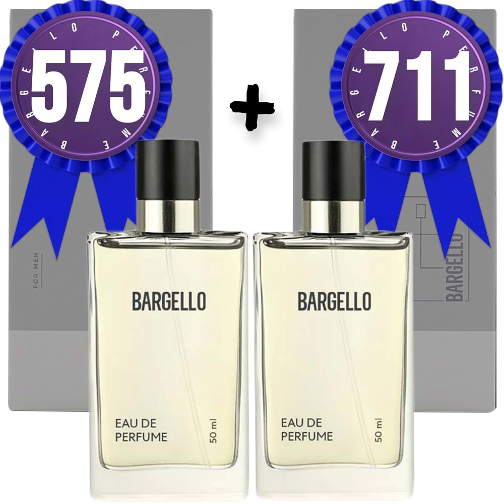 Bargello Parfüm 575 Erkek Woody 50 ML + 711 Erkek Fresh 50 ML EDP