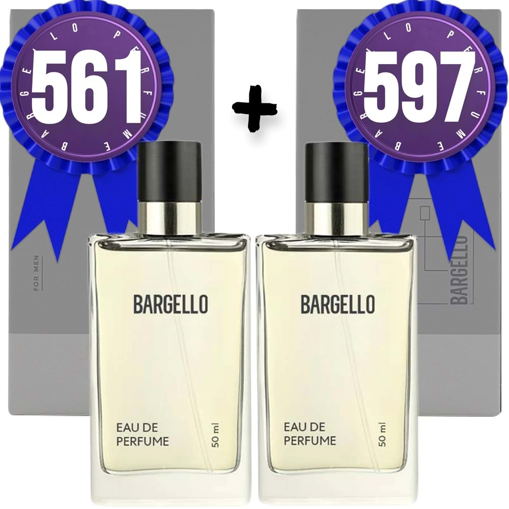 Bargello Parfüm 561 Erkek Fresh 50 ML + 597 Erkek Woody 50 ML EDP