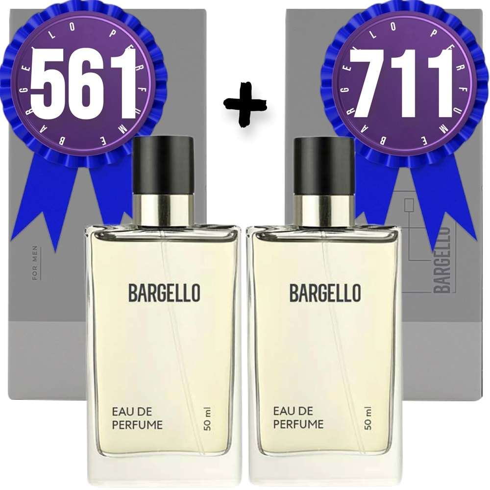 Bargello Parfüm 561 Erkek Fresh 50 ML + 711 Erkek Fresh 50 ML EDP