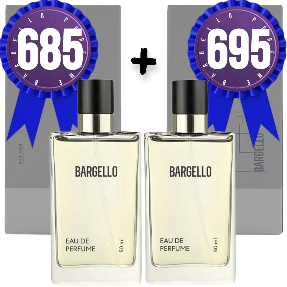 Bargello Parfüm 685 Erkek Fresh 50 ML + 695 Erkek Floral 50 ML EDP