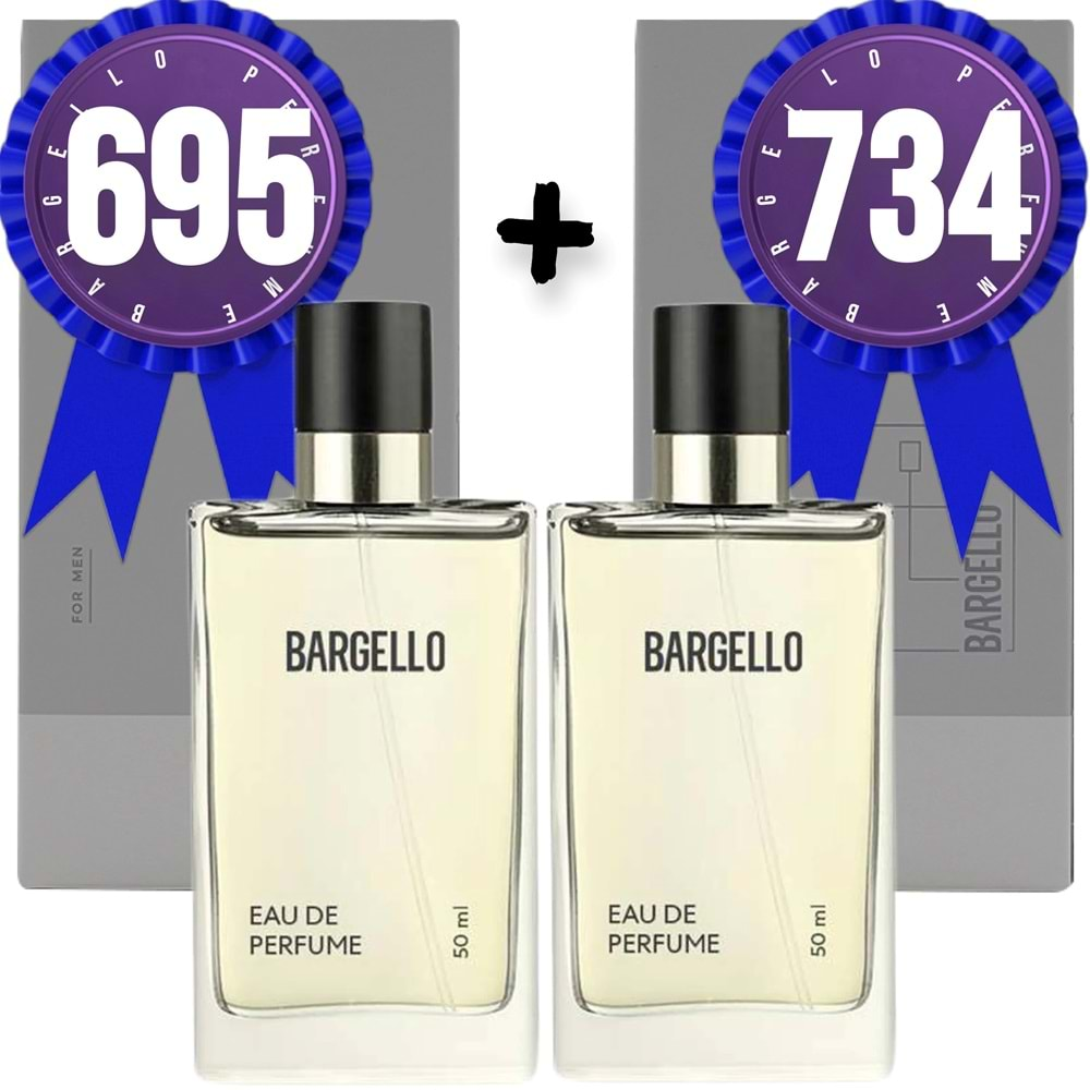 Bargello Parfüm 695 Erkek Floral 50 ML + 734 Erkek Oriental 50 ML EDP