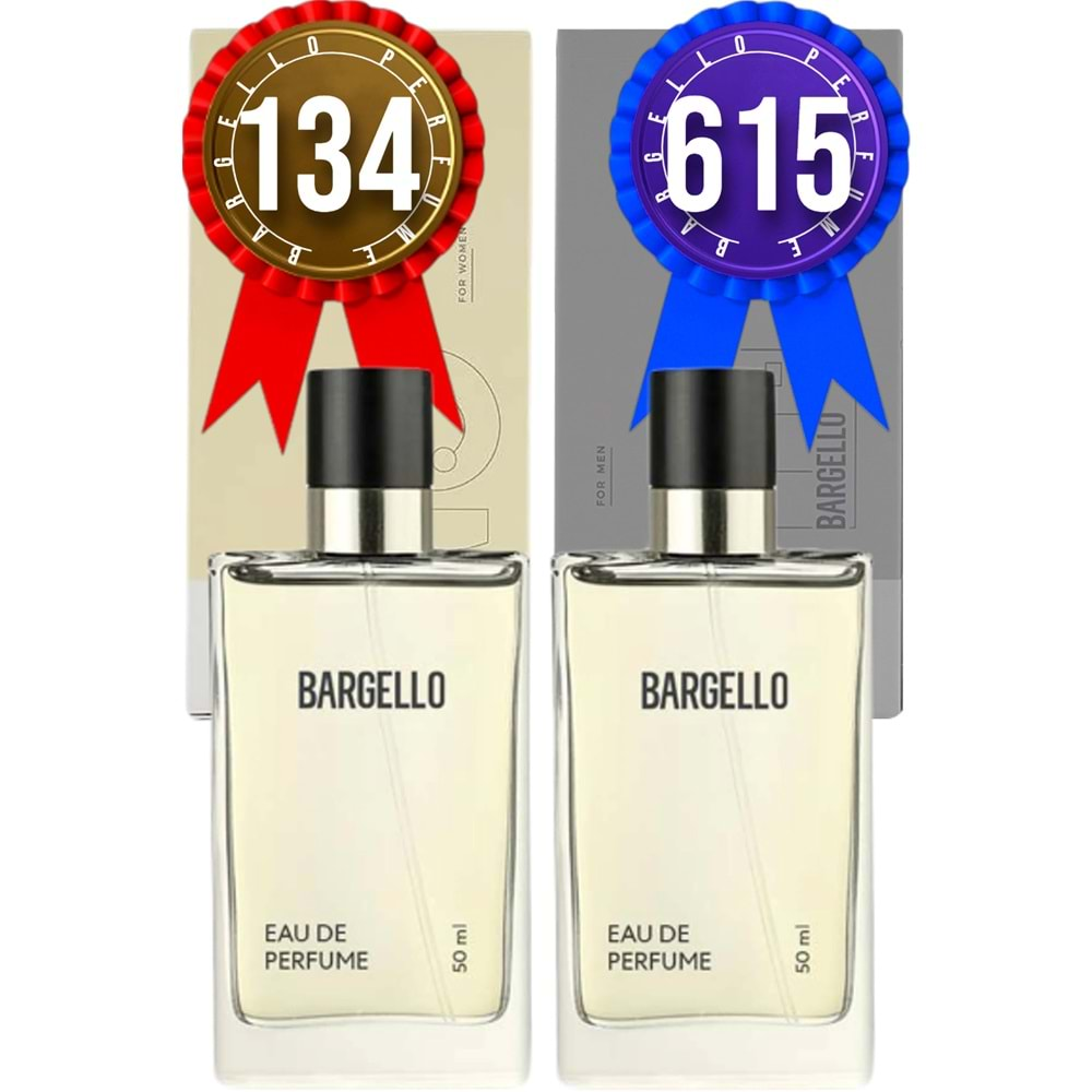 Bargello 134 Kadın Parfüm Oriental 50 Ml + 615 Erkek Parfüm Fresh 50 Ml EDP