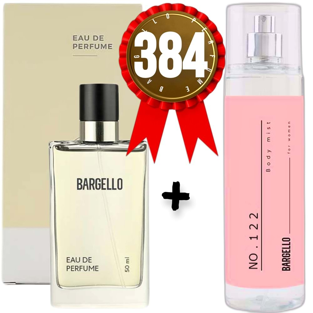 Bargello 384 Kadın Parfüm Floral 50 ml + no122 Kadın Bodymist 200 Ml EDT