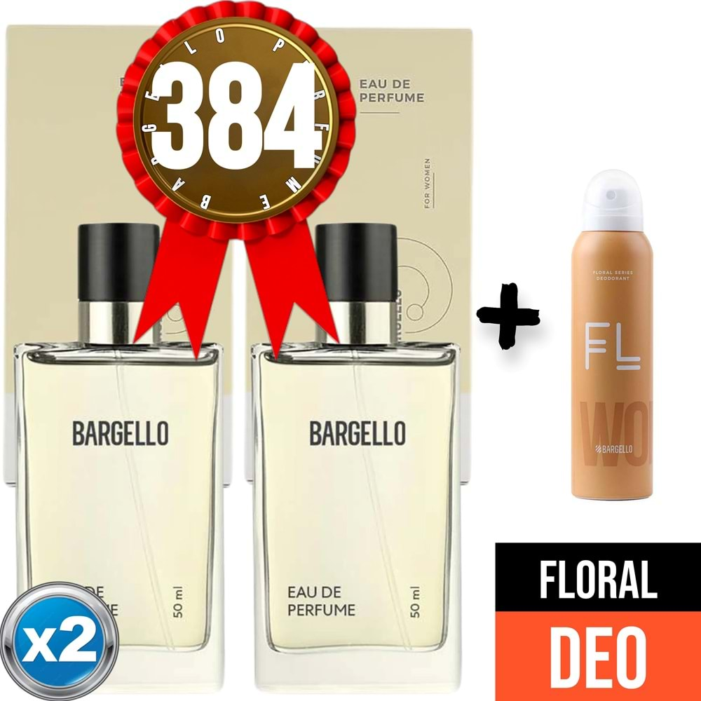 Parfüm 384x2 (2adet) Floral 50 Ml Edp + Floral Deodorant 150 Ml