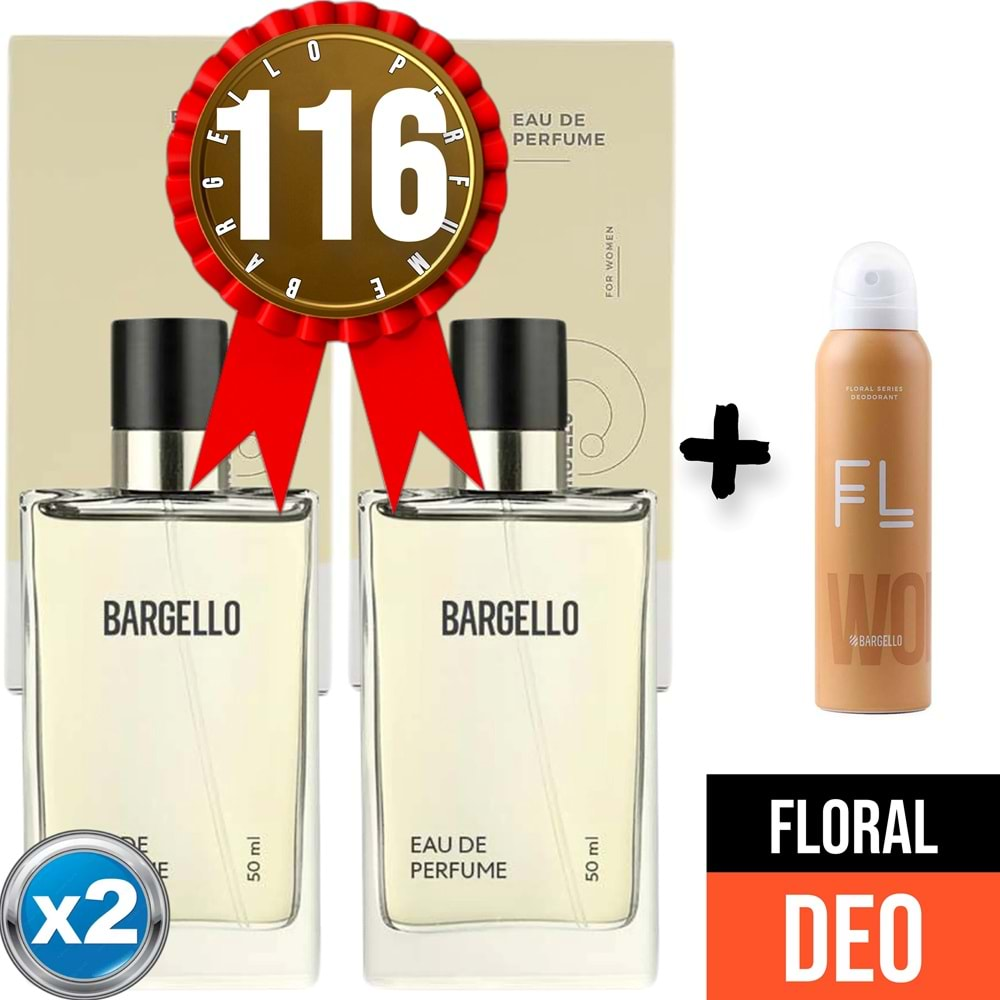 Parfüm 116x2(2adet) Floral 50 Ml + Floral Deodorant 150 Ml