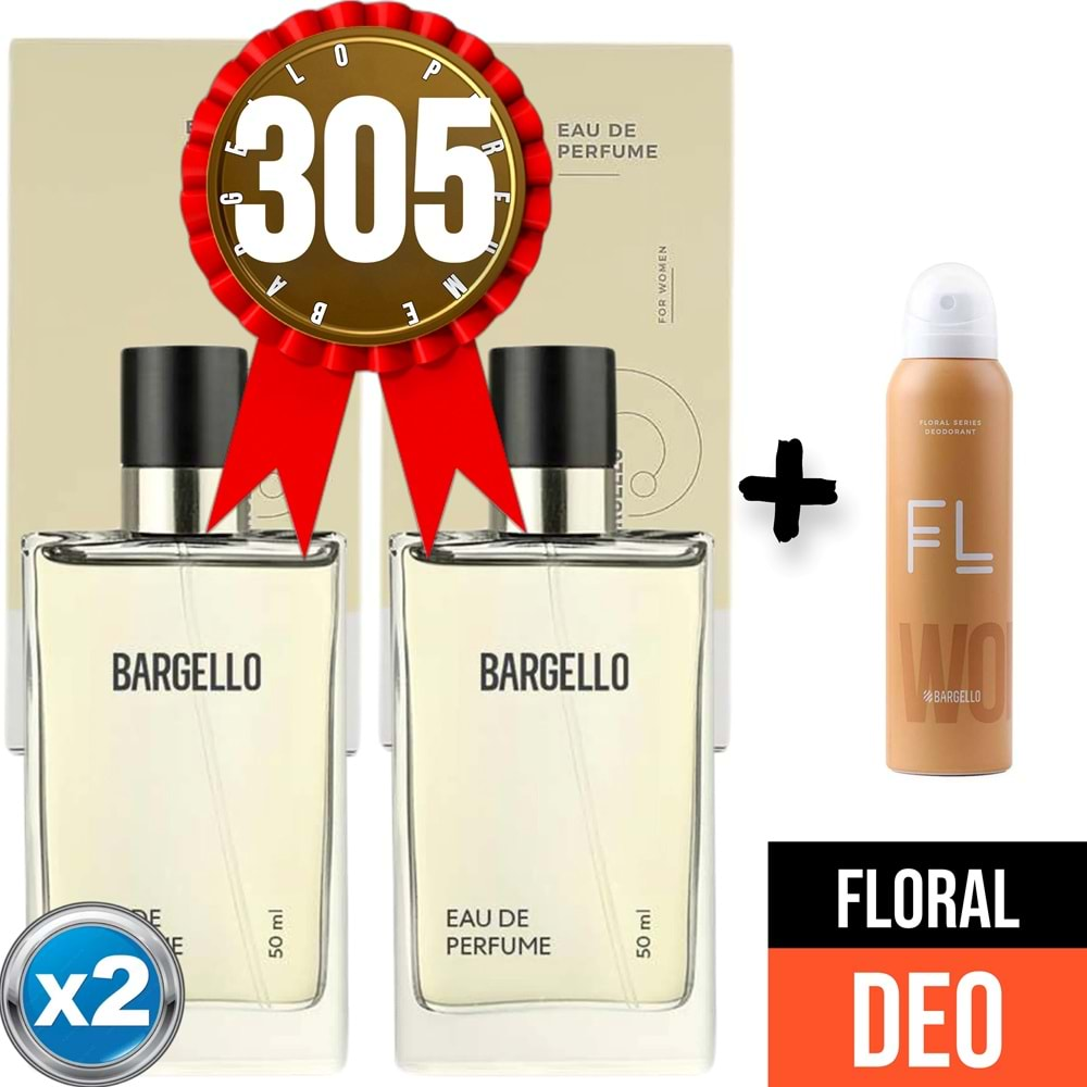 Parfüm 305x2(2adet) Floral 50 Ml + Floral Deodorant 150 Ml