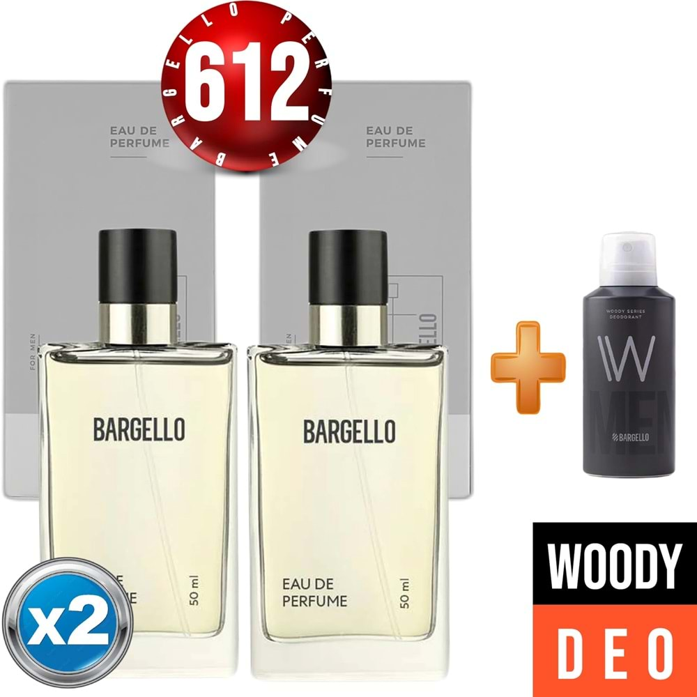 Parfüm 612x2(2adet) Woody Bay 50 Ml + Woody Deodorant Bay 150 Ml