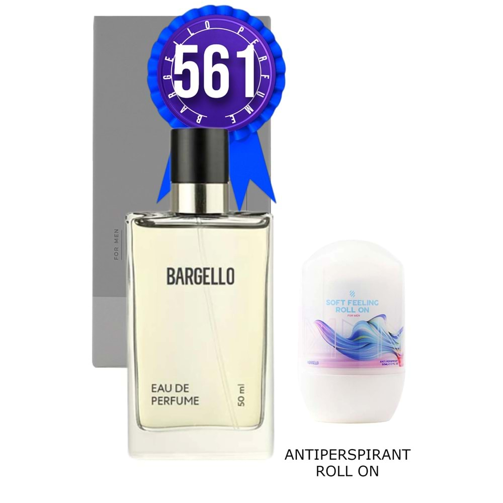 Bargello 561 Erkek Parfüm Fresh EDP 50 ml + Erkek Antiperspirant Roll on 50 ml