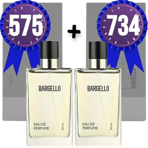 Bargello Parfüm 575 Erkek Woody 50 ML + 734 Erkek Oriental 50 ML EDP