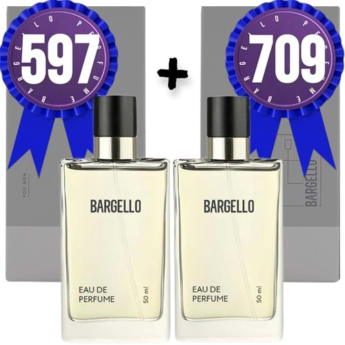 Bargello Parfüm 597 Erkek Woody 50 ML + 709 Erkek Oriental 50 ML EDP