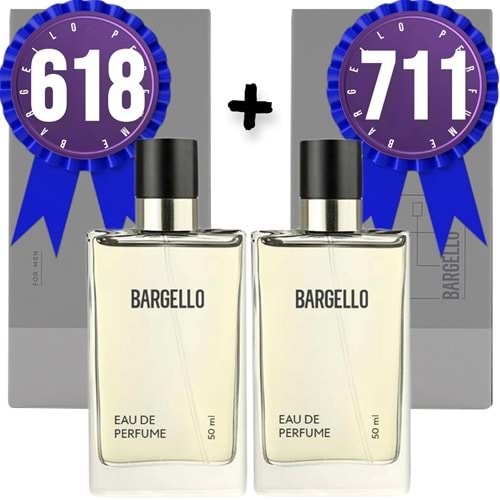 Bargello Parfüm 618 Erkek Oriental 50 ML + 711 Erkek Fresh 50 ML EDP