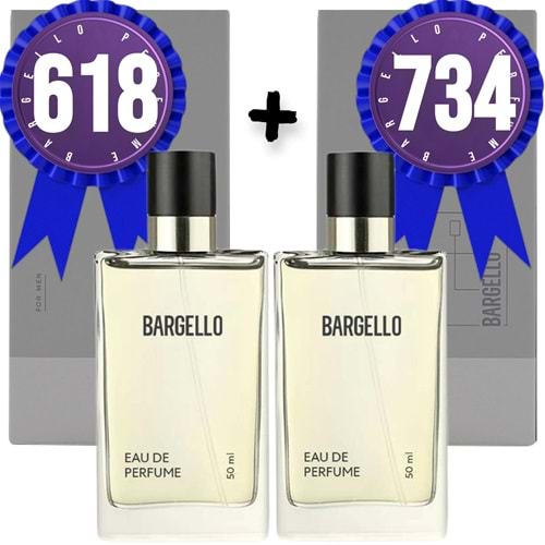 Bargello Parfüm 618 Erkek Oriental 50 ML + 734 Erkek Oriental 50 ML EDP