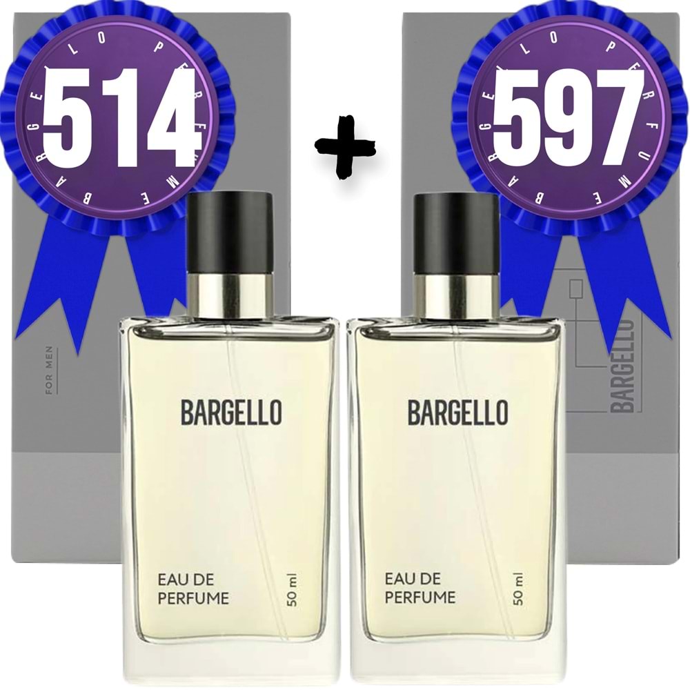Bargello Parfüm 514 Erkek Oriental 50 ML + 597 Erkek Woody 50 ML EDP