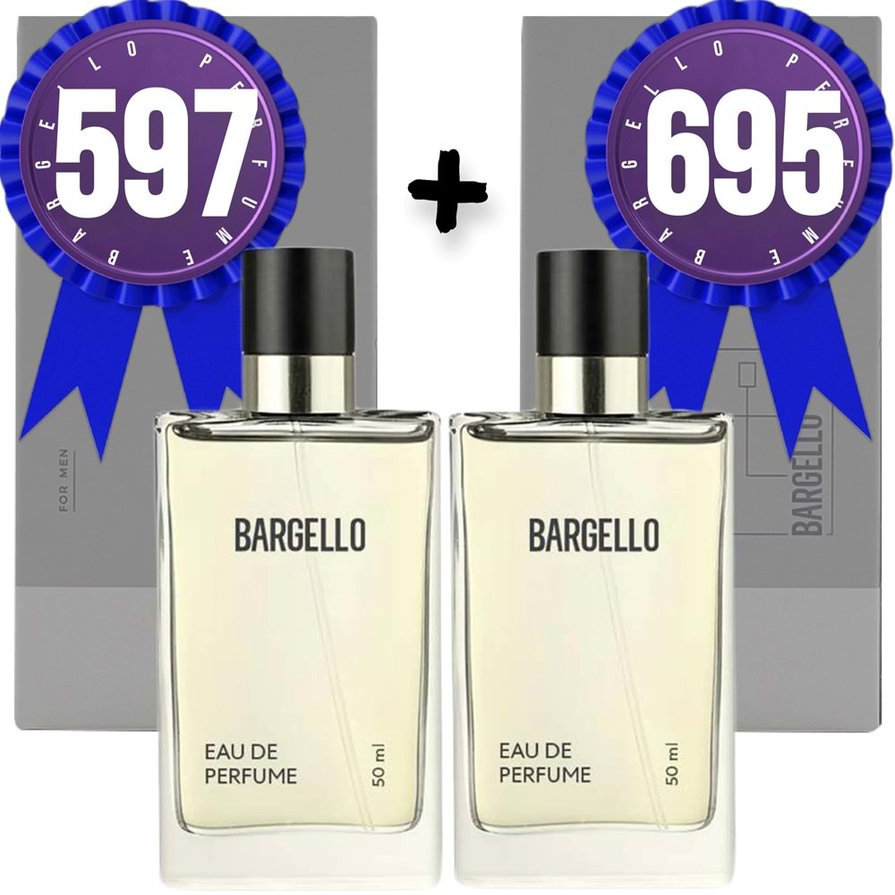 Bargello Parfüm 597 Erkek Woody 50 ML + 695 Erkek Floral 50 ML EDP