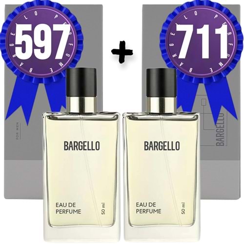 Bargello Parfüm 597 Erkek Woody 50 ML + 711 Erkek Fresh 50 ML EDP