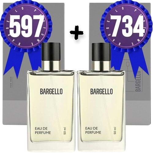 Bargello Parfüm 597 Erkek Woody 50 ML + 734 Erkek Oriental 50 ML EDP