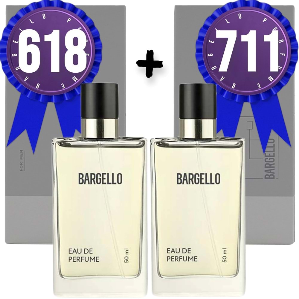Bargello Parfüm 618 Erkek Oriental 50 ML + 711 Erkek Fresh 50 ML EDP