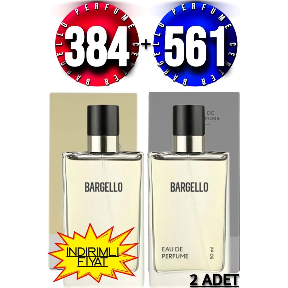 Bargello 384 Kadın Parfüm Floral 50 ml Edp + 561 Erkek Parfüm Fresh 50 ml Edp